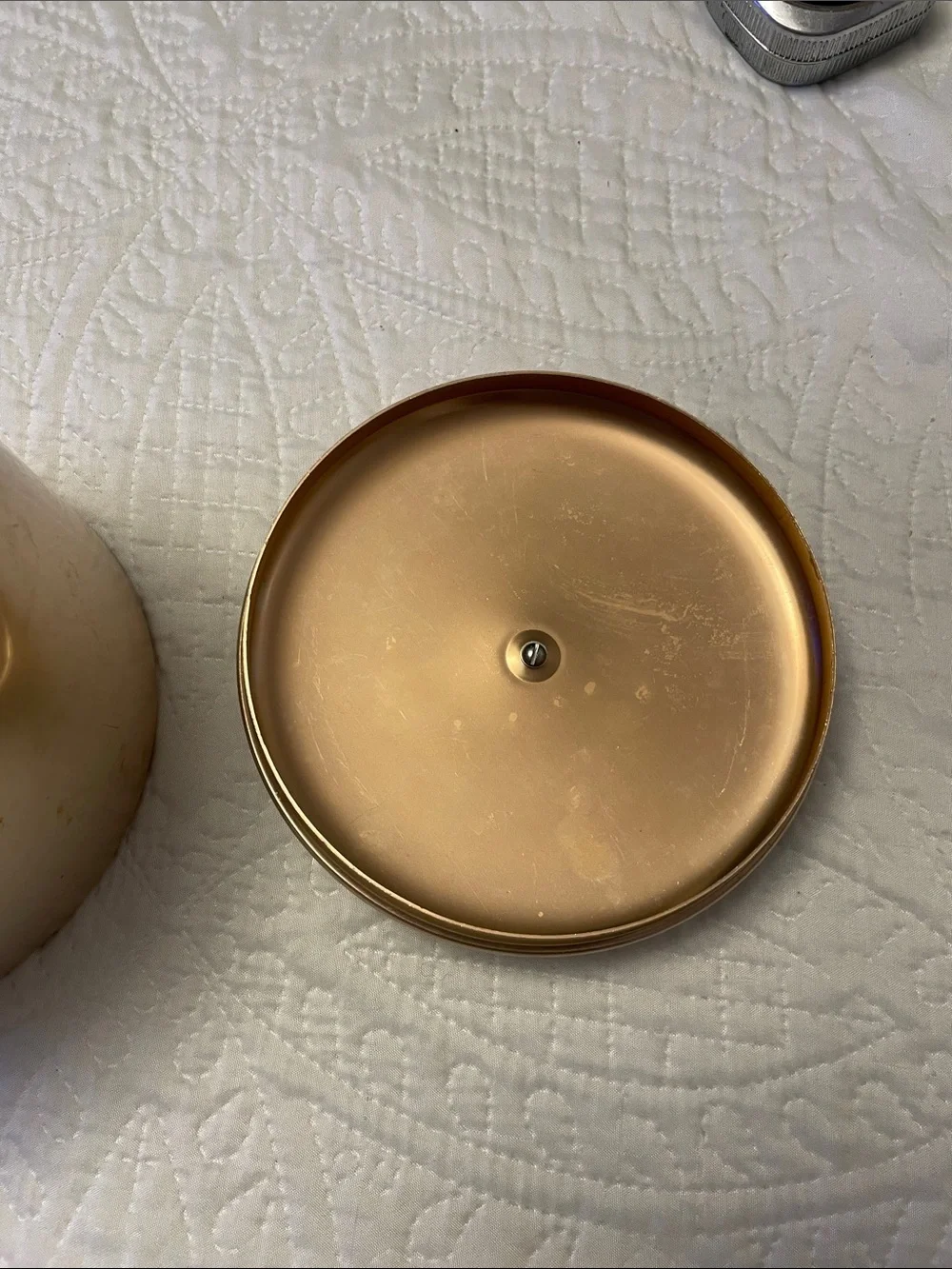 MCM Vintage MIRRO Rose Copper Aluminum 3 Quart Canister with Wood Knob